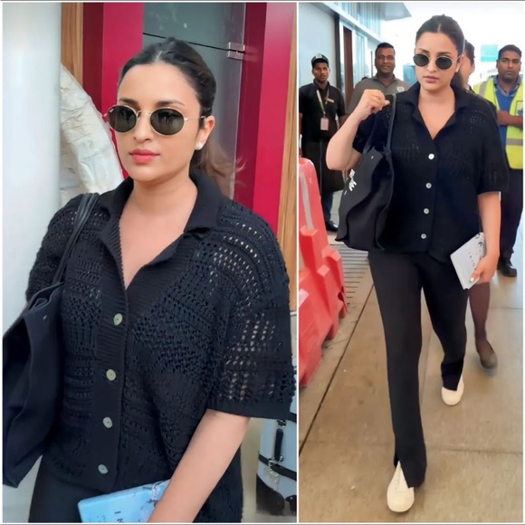 Zara Pointelle Knit Polo Sweater - S/M - Picture 8 of 11